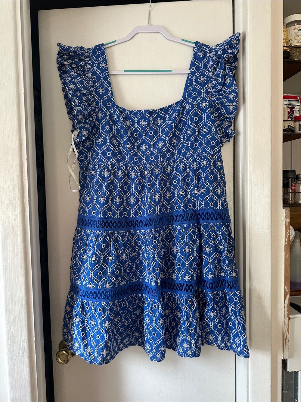 Lilly Pulitzer Blue Dress with Pink Label Detail